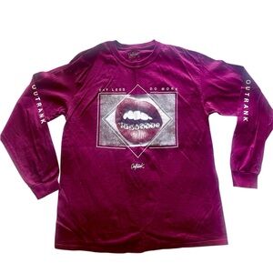 Diamond Grill Long Sleeve Maroon Tee